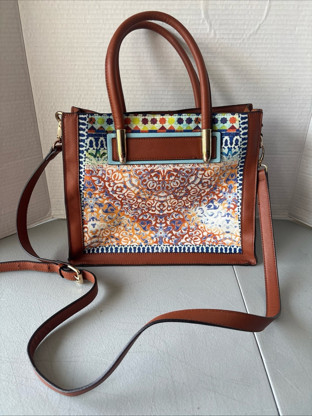 Nanette Lepore Floral Print Cross Body Purse Adjustable Shoulder Strap